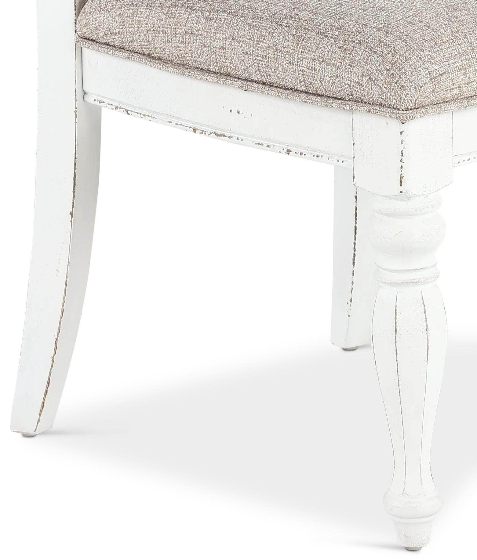 244-C2501S Magnolia Manor Antique White Upholstered Dining Chair-2