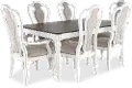 7PC:244 Magnolia Manor Antique White 7 Piece Dining Set
