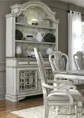 244/CHINA Magnolia Manor Antique White China Cabinet