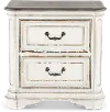 244-BR61 Magnolia Manor 2 Drawer Antique White Nightstand