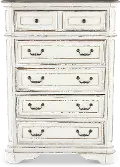 244-BR41 Magnolia Manor Antique White Chest of Drawers