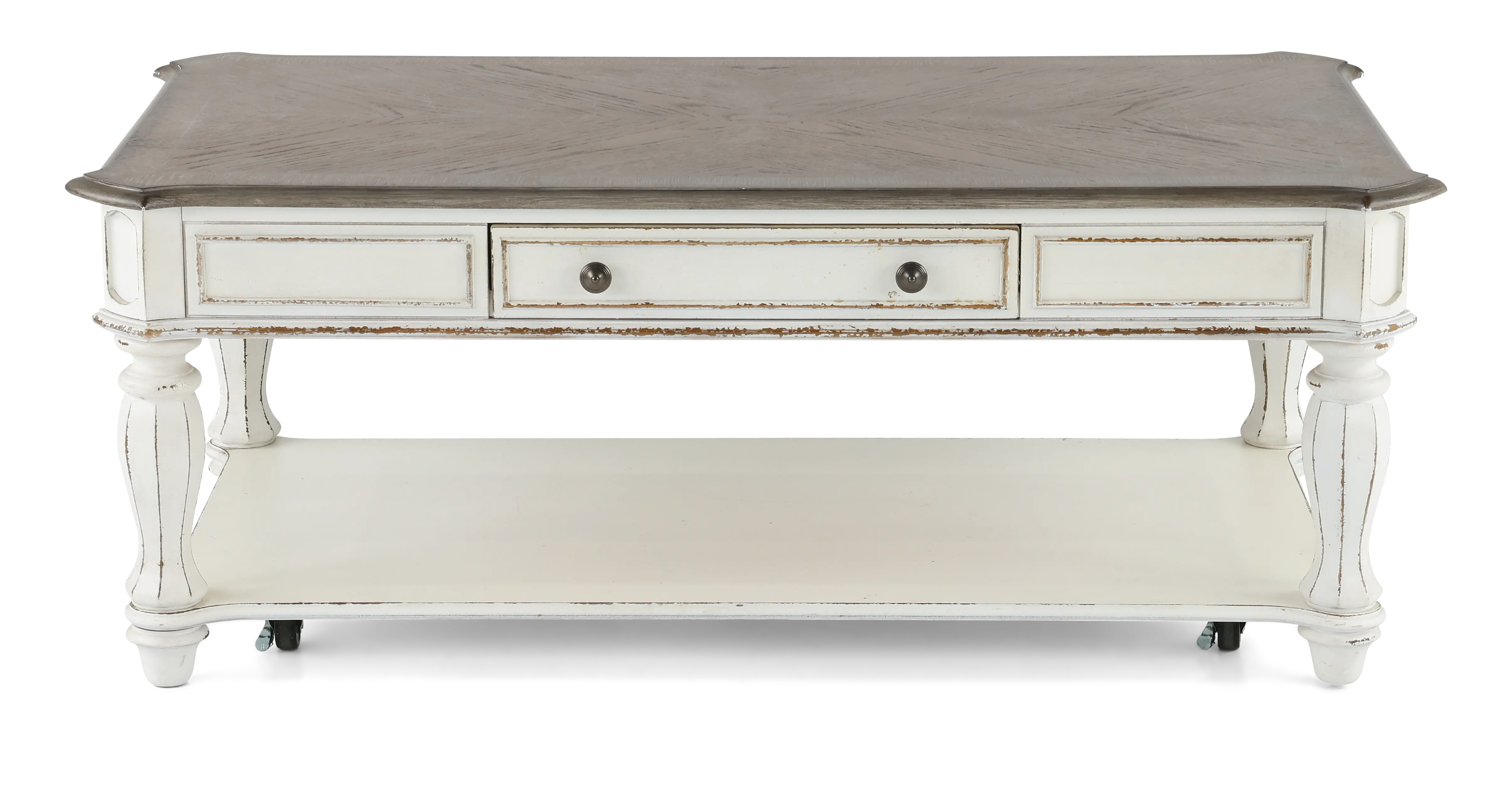 244-OT1010 Magnolia Manor White Coffee Table-4