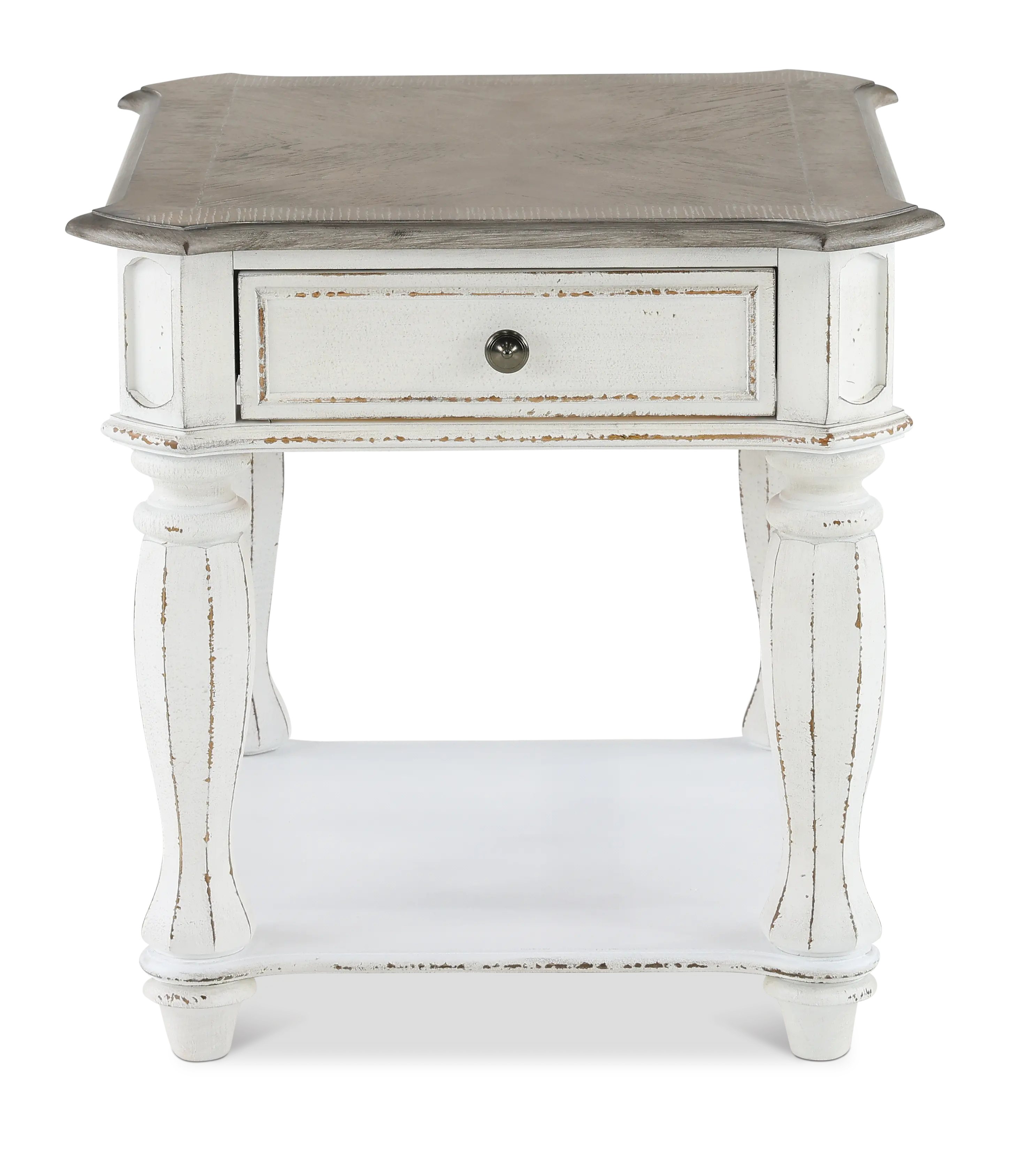 244-OT1020 Magnolia Manor Antique White End Table-1