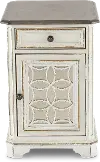 244-OT1021 Magnolia Manor Antique White Side Table