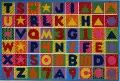 4 x 6 Small Numbers and Letters Multi-Color Area Rug - Fun Time