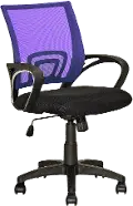 Workspace Black and Purple Mesh Office Chair