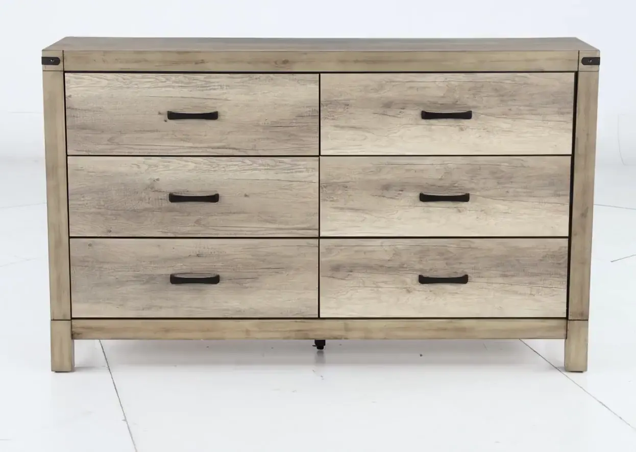 Matteo Antiqued White Dresser-5