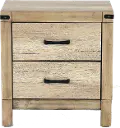 Matteo Rustic Contemporary Antiqued White Nightstand