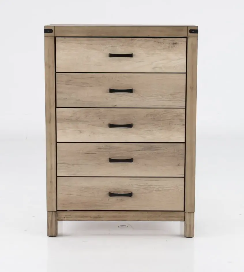 Matteo Rustic Contemporary Antiqued White Chest of Drawers-10