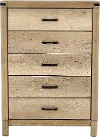Matteo Rustic Contemporary Antiqued White Chest of Drawers
