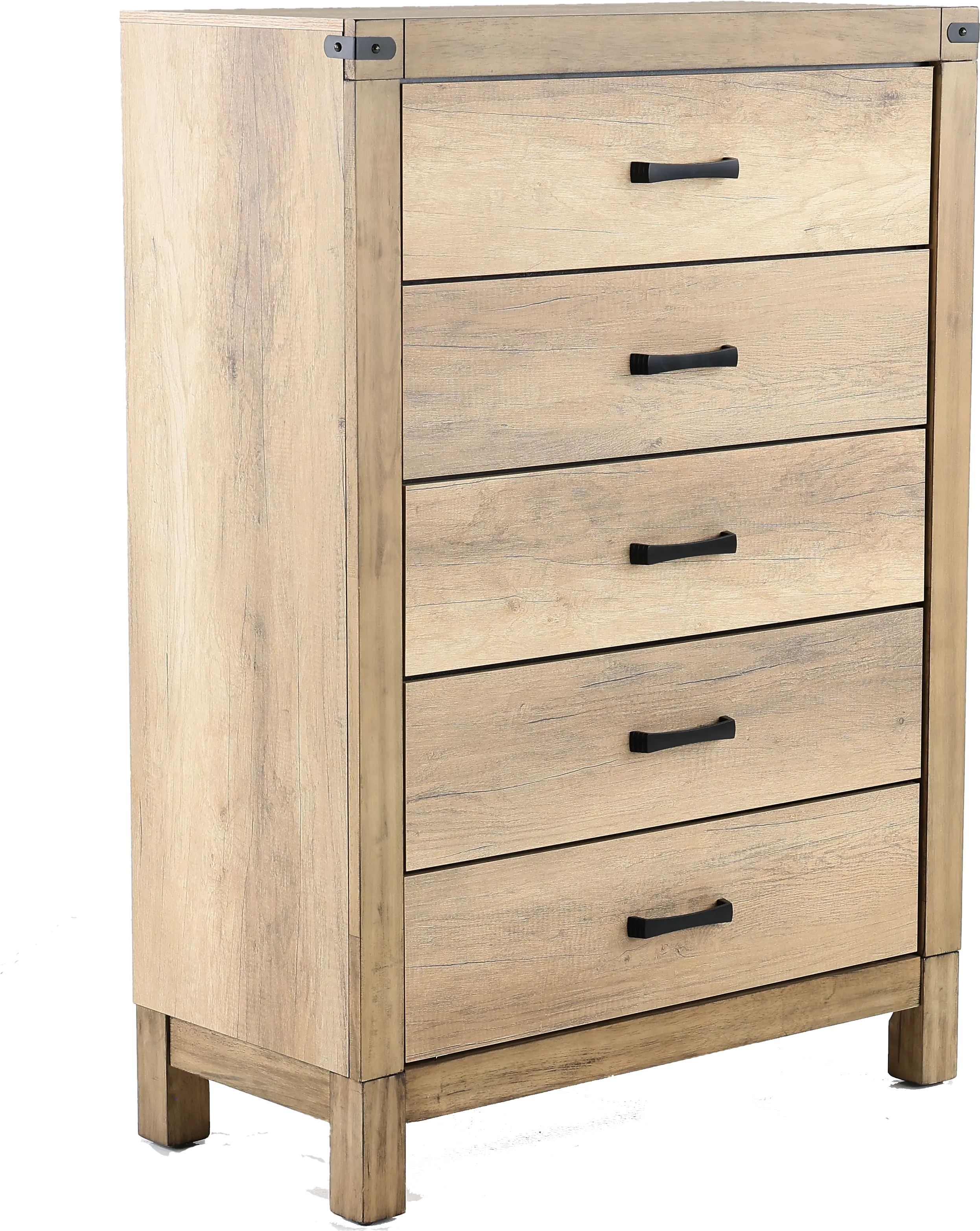 Matteo Rustic Contemporary Antiqued White Chest of Drawers-3