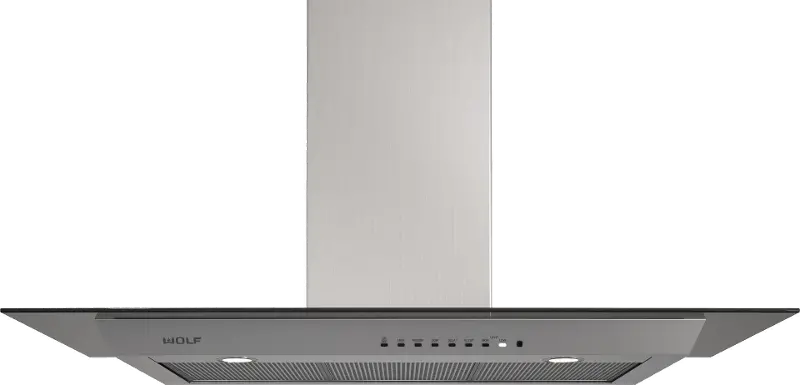 Wolf 45 Inch Cooktop Wall Hood - Stainless Steel, Glass