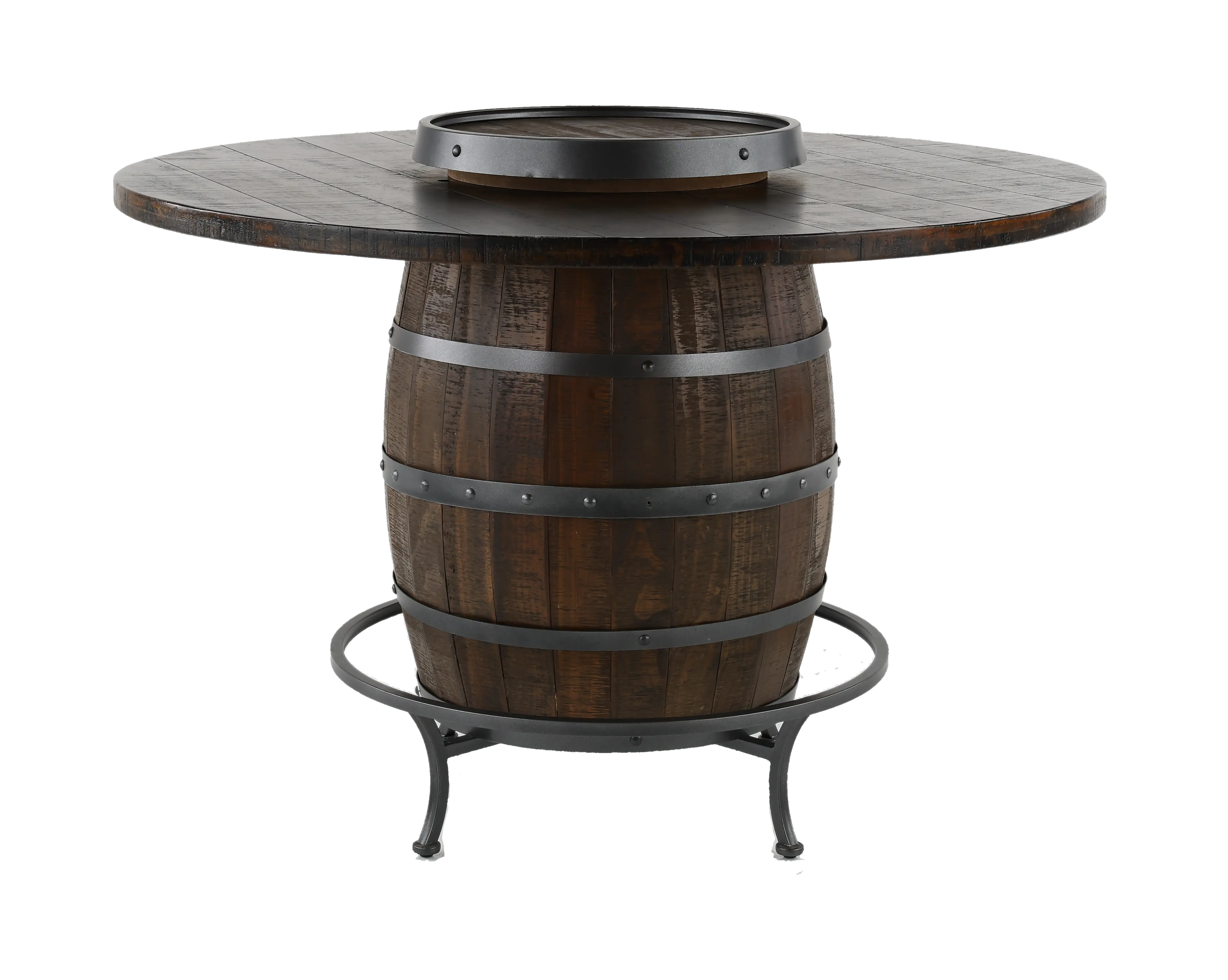 Barrel Tobacco Brown Counter Table-1