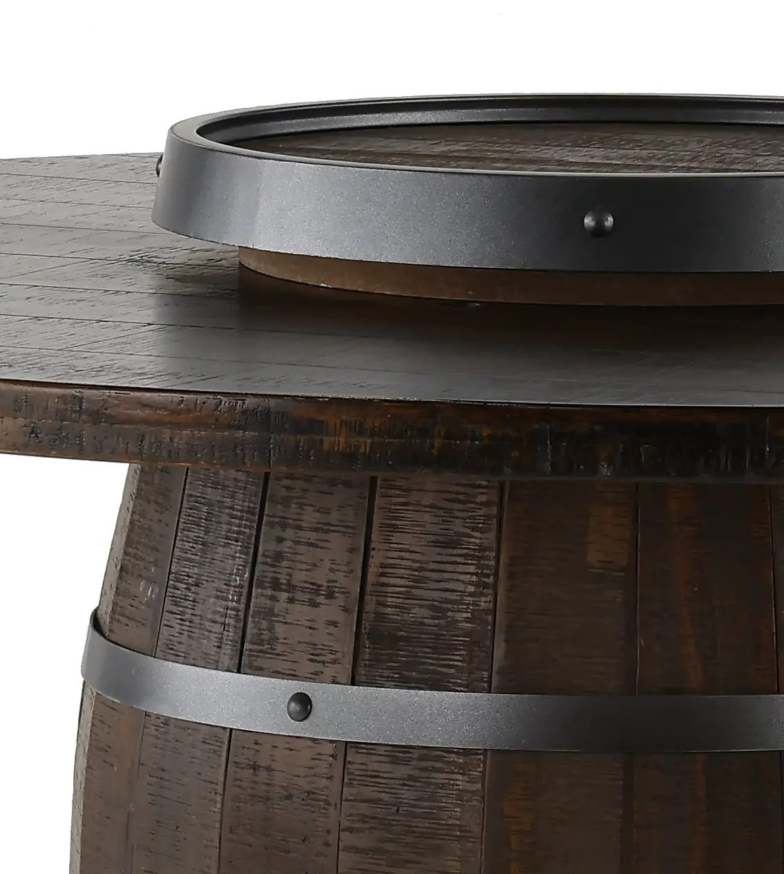 Barrel Tobacco Brown Counter Table-4