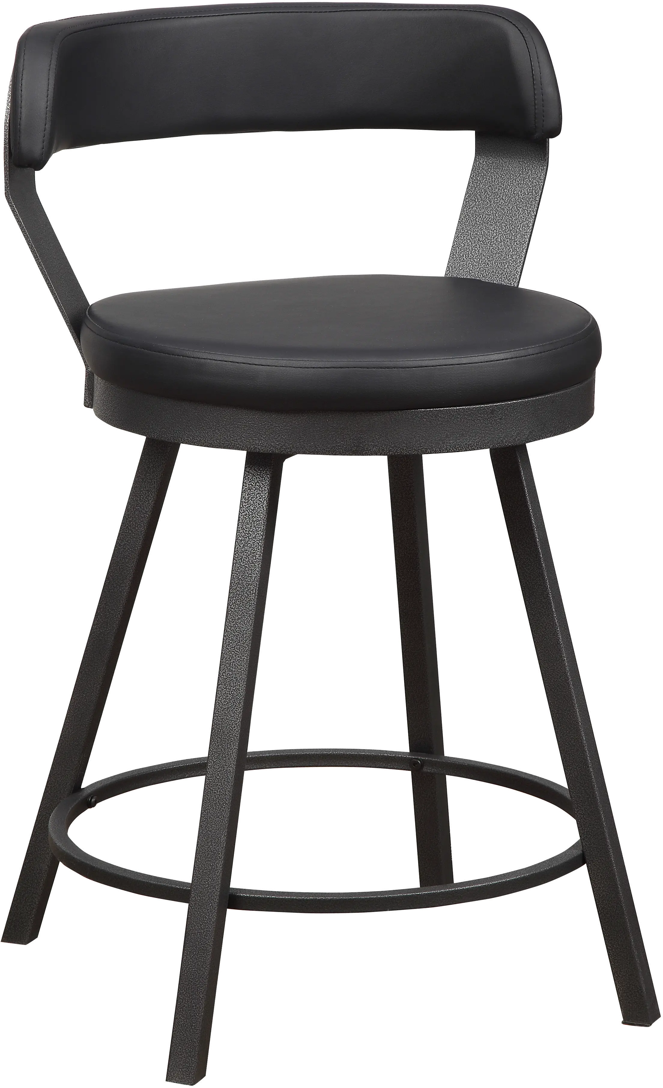Appert Matte Black Swivel Counter Height Stool-5