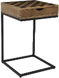 Global Archive Checkerboard C-Shaped Table