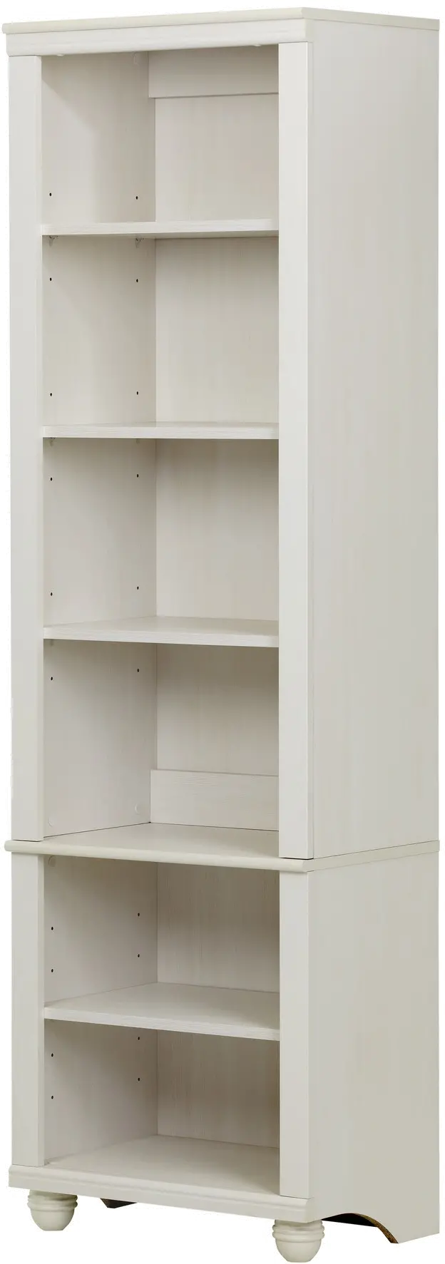 10314 White Wash Narrow 6-Shelf Bookcase - Hopedale-1