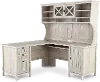Costa Chestnut L Shaped Corner Computer Desk with Hutch