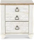 Millhaven Whitewash Nightstand
