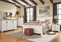 Millhaven Classic Rustic Whitewash 4 Piece Queen Bedroom Set