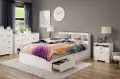 11251 Reevo Full Mates Bed With Bookcase Headboard - South Shore