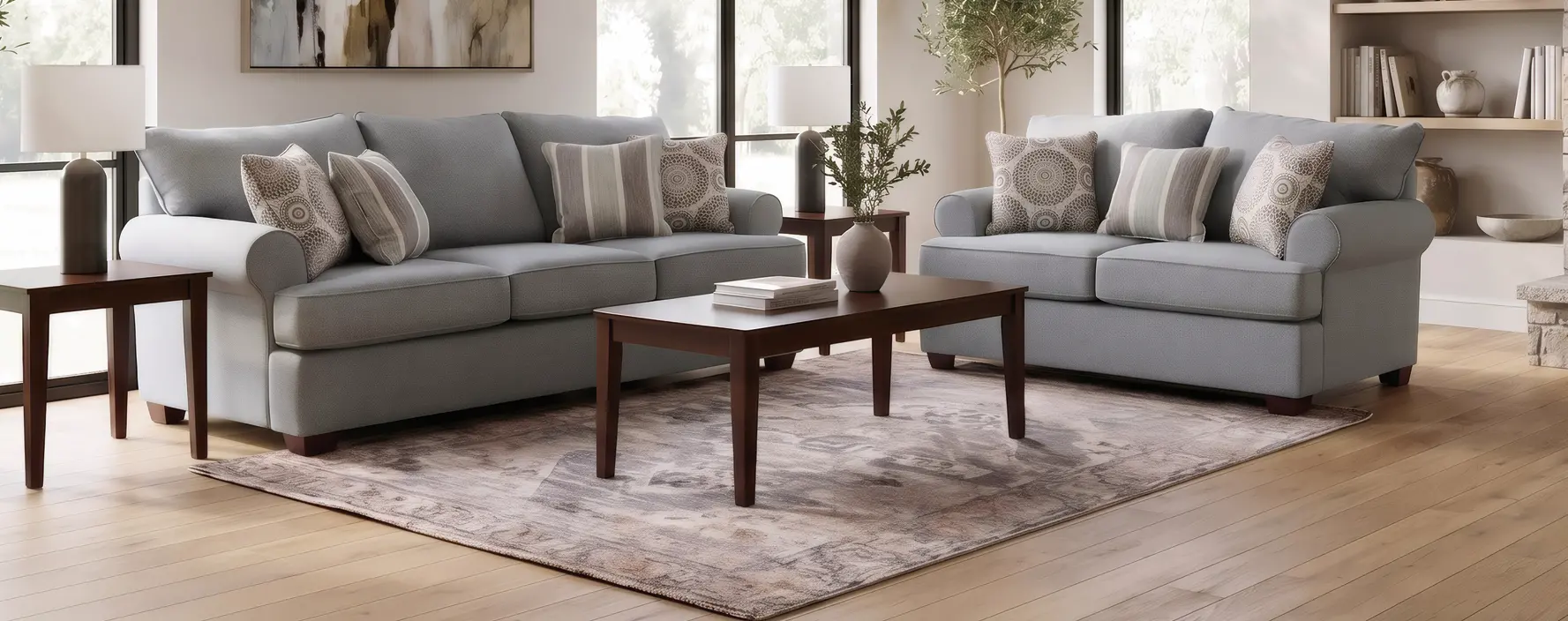 7PC/ALISON/MIST/SLTL Alison Blue-Gray 7-Piece Living Room Set-1