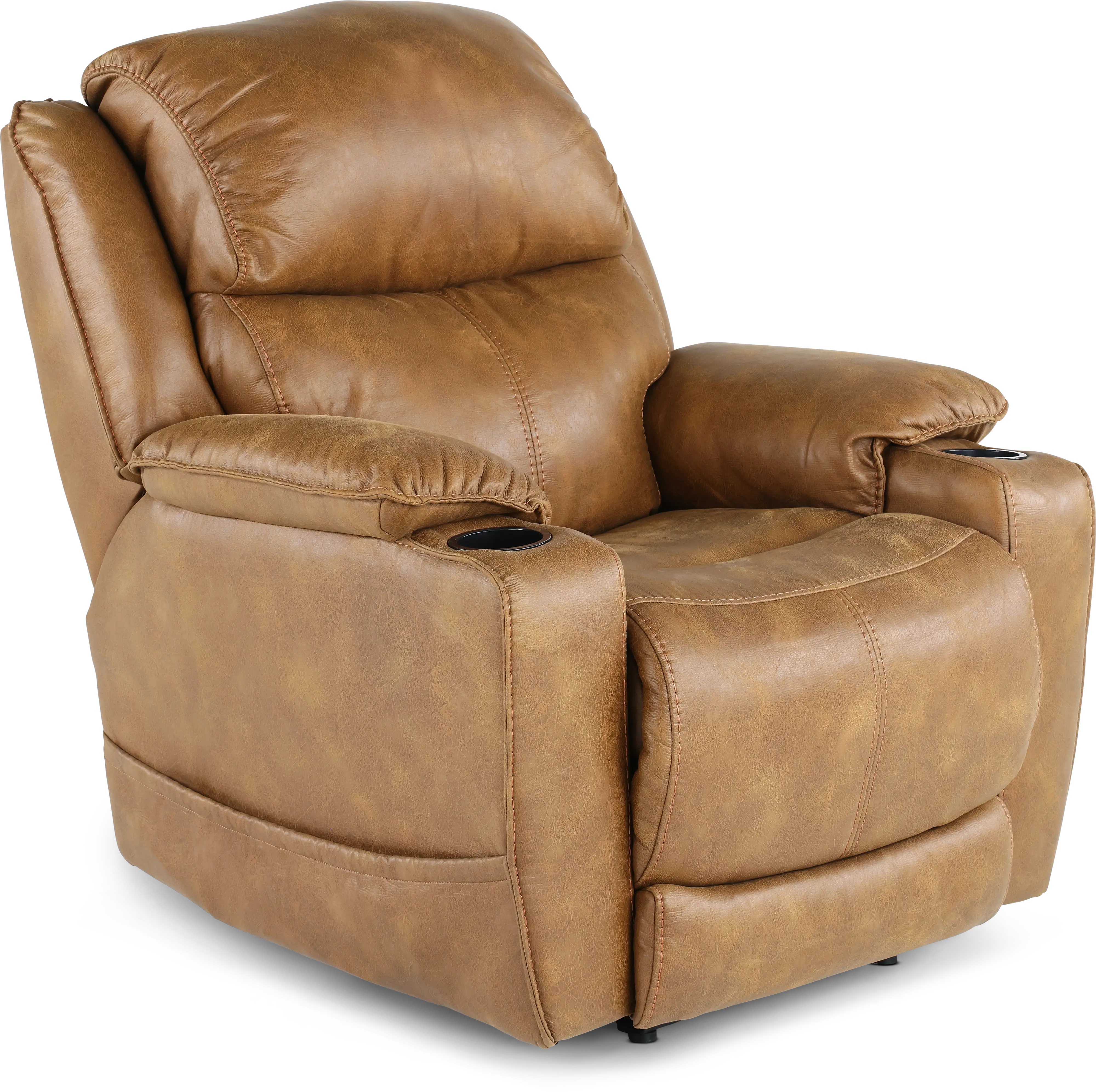 Starship Saddle Brown Power Recliner-1