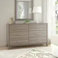 STS160AGK Somerset Ash Gray 6-Drawer Double Dresser - Bush Furniture