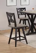 Orlando Sand and Black Swivel Counter Height Stool