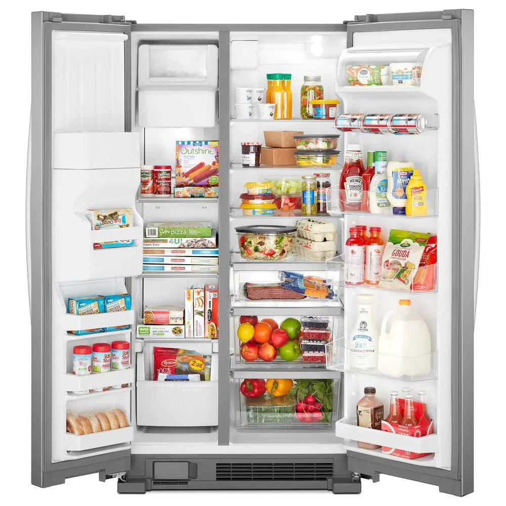 WRS325SDHZ Whirlpool 24.55 Cu. Ft. Side‑by‑Side Refrigerator with External Ice and Water Dispenser – Stainless Steel-4
