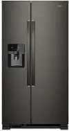 WRS325SDHV Whirlpool 24.55 cu ft Side by Side Refrigerator - Black Stainless Steel