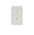 Catrina White Two Drawer Rolling File Cabinet