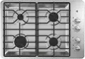 JGP3030SLSS GE 30 Inch Gas Cooktop with 4 Sealed Burners - Stainless Steel