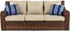 Tortola Beige Wicker Patio Sofa