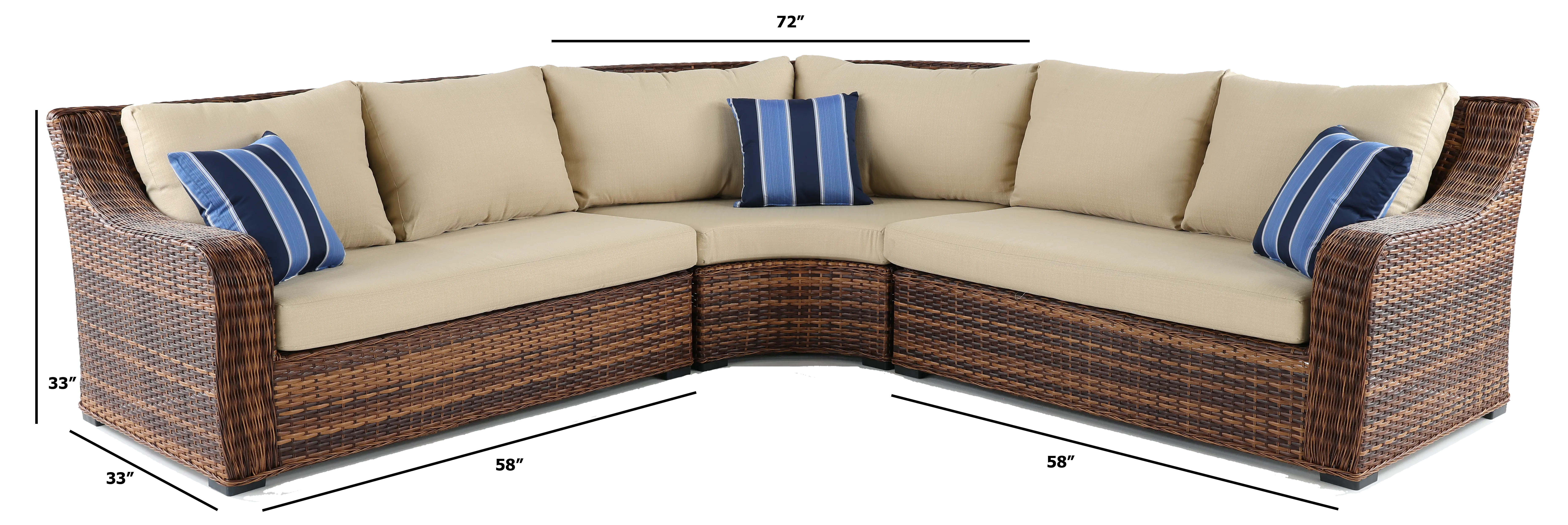 Tortola Tan Wicker Patio Sectional Sofa-3