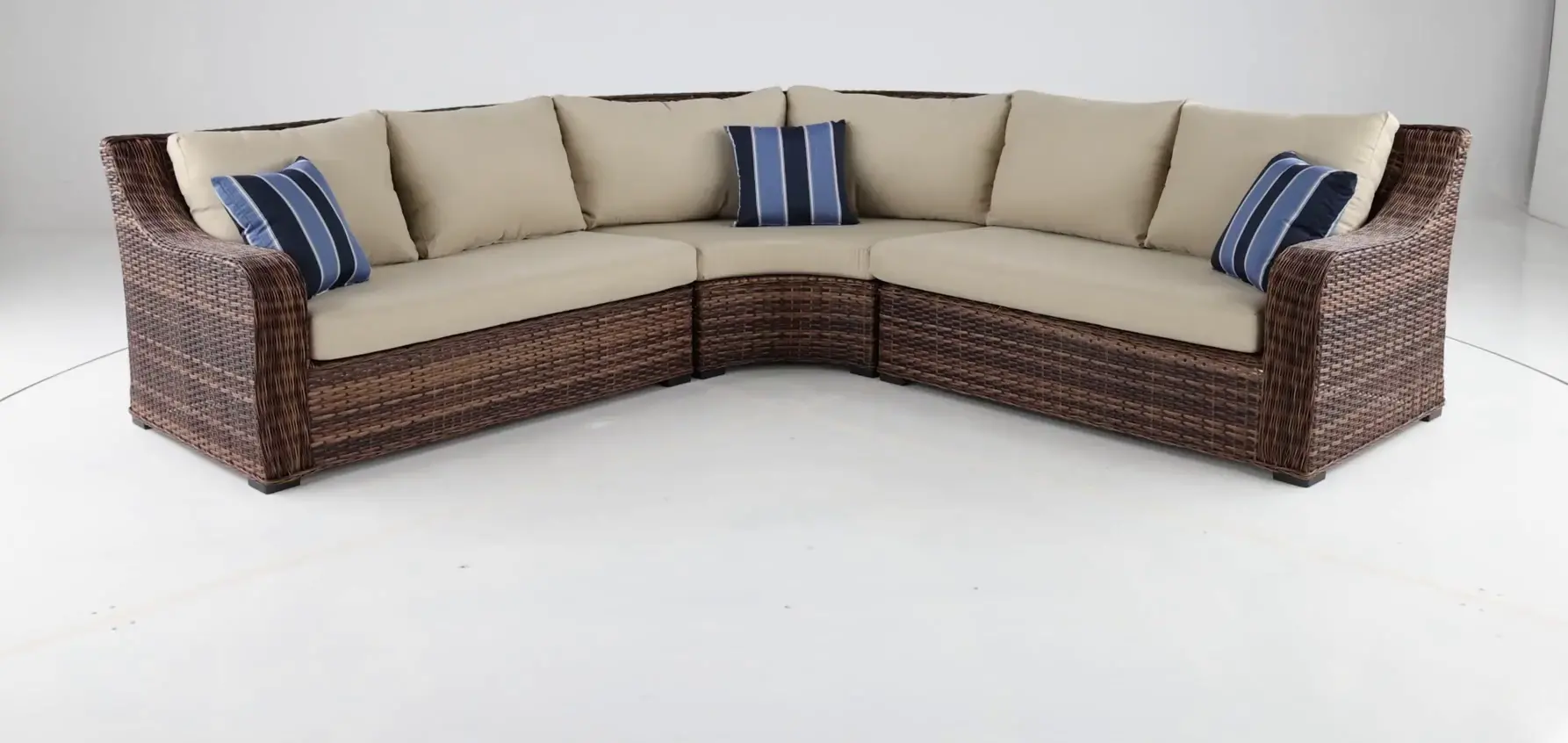 Tortola Tan Wicker Patio Sectional Sofa-5