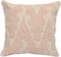 Blush Throw Pillow with Metallic Embroidery Detail
