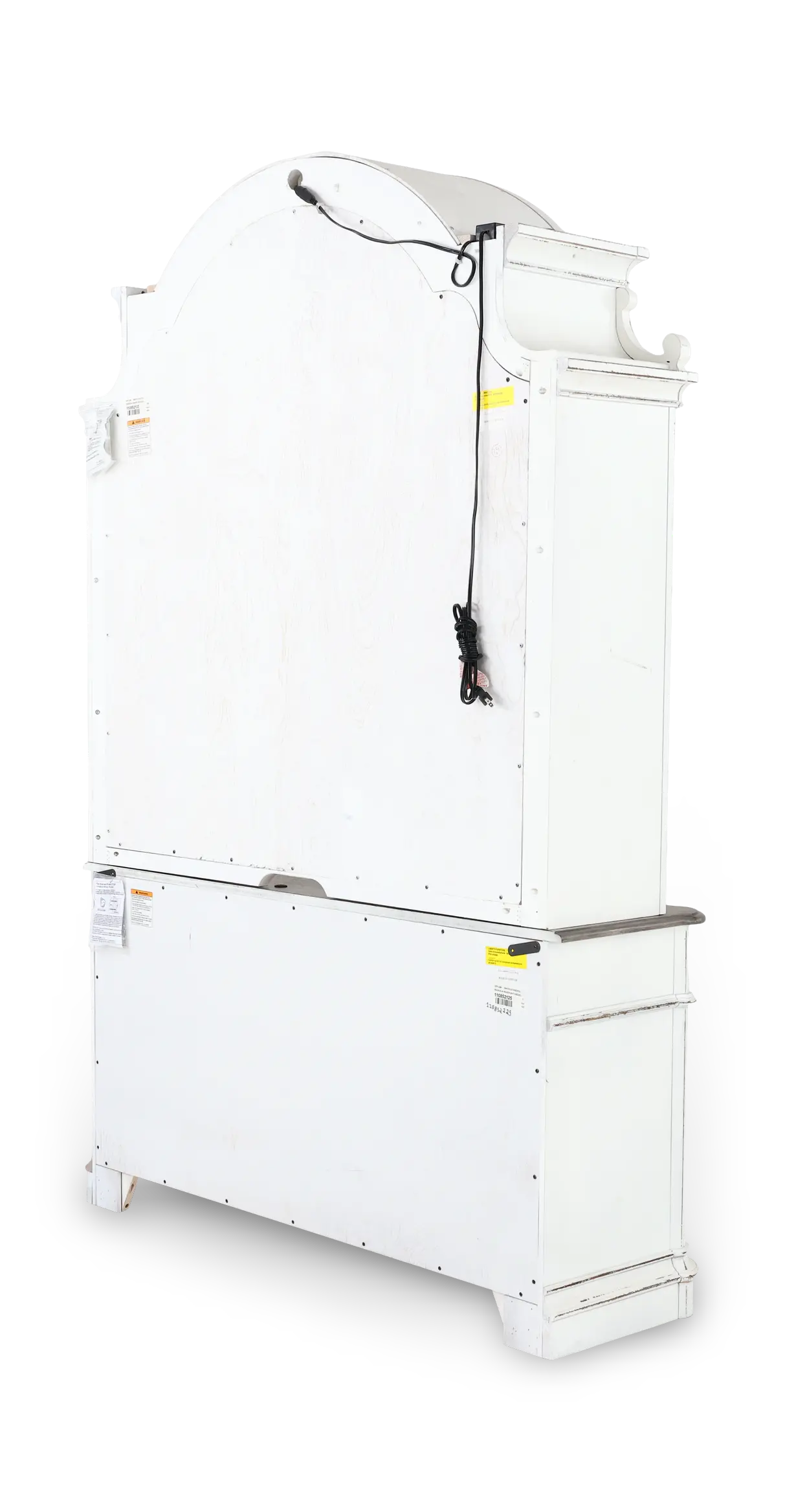 MAGNOLIA/KIT/CRDNZA Magnolia Manor Antique White Cabinet with Hutch-6