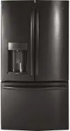 PYE22KBLTS GE Profile 22 cu ft French Door Refrigerator - Counter Depth Black Stainless Steel