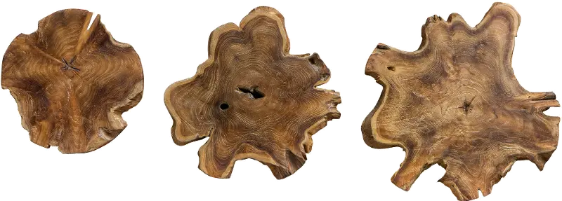 16 Inch Kalani Natural Teak Wood Wall Plaque