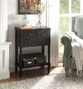 Black 3 Drawer Living Room Chest - Simplicity