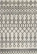 S185-IVBK-8X10-ST258 8 x 10 Large Ivory and Black Area Rug - Chelsea
