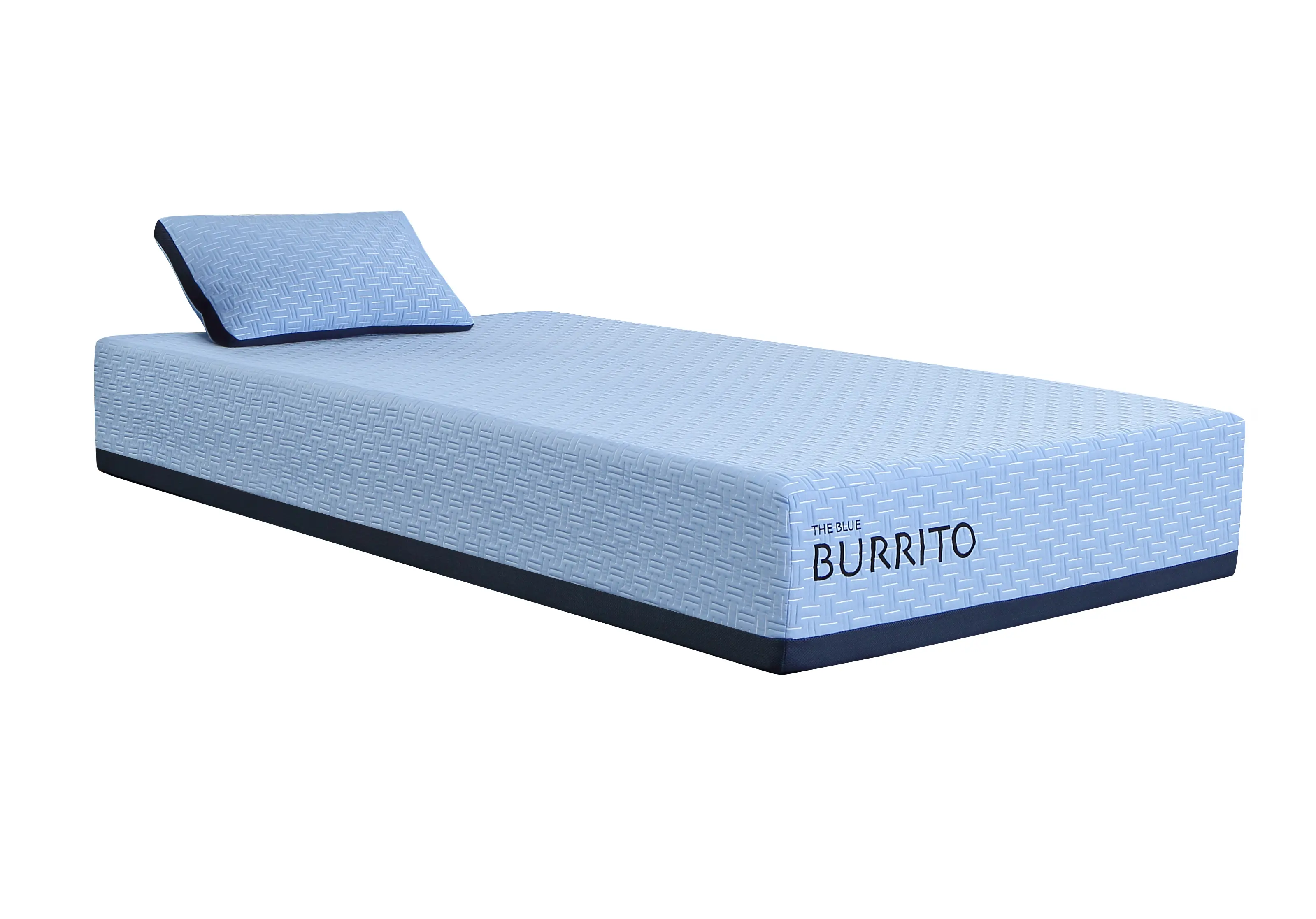 AF-BBMF-011TW Blue Burrito Visco Gel Memory Foam Twin Mattress-2