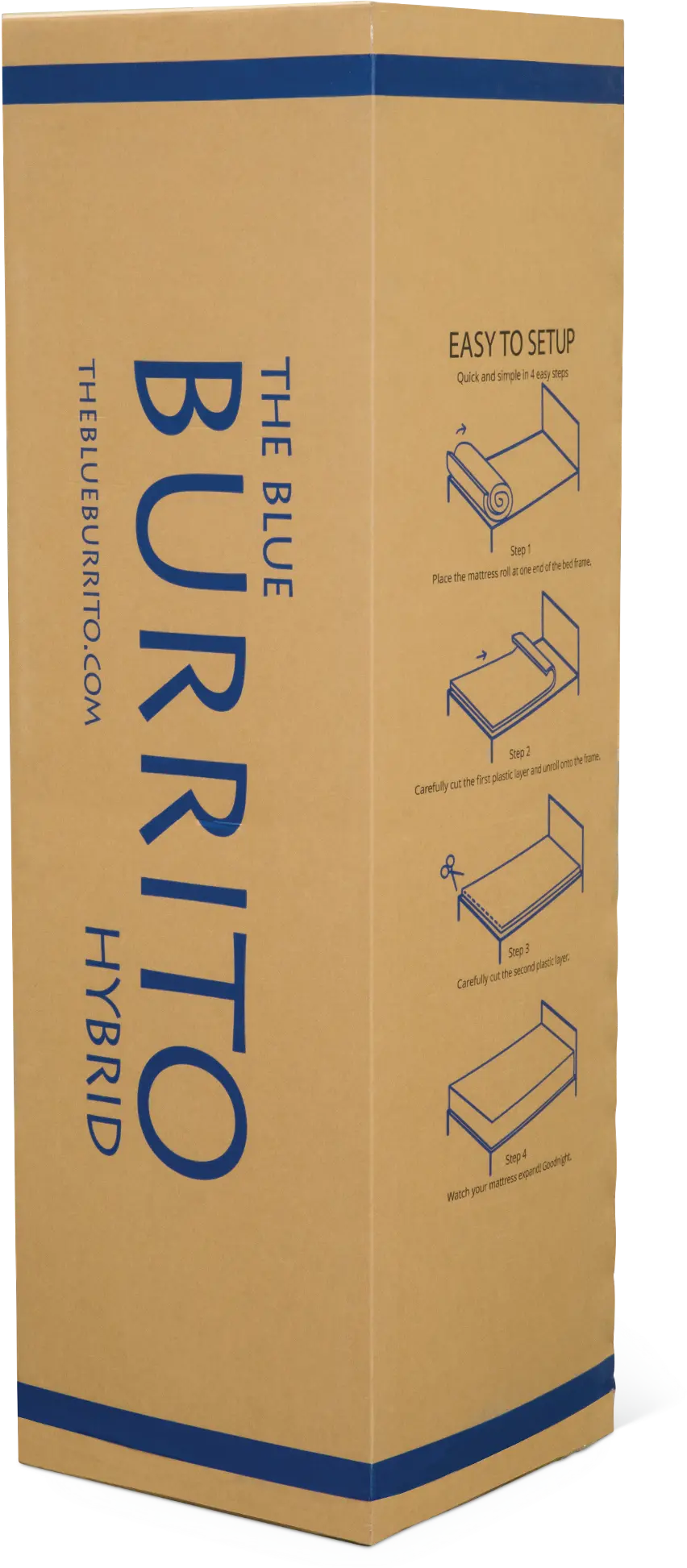 AF-BBMF-011TW Blue Burrito Visco Gel Memory Foam Twin Mattress-3