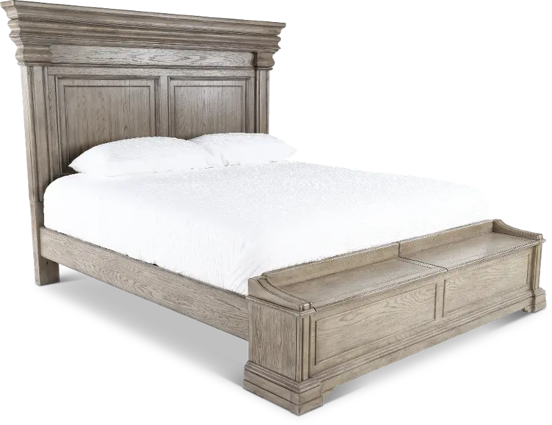Madison Ridge Gray King Storage Bed