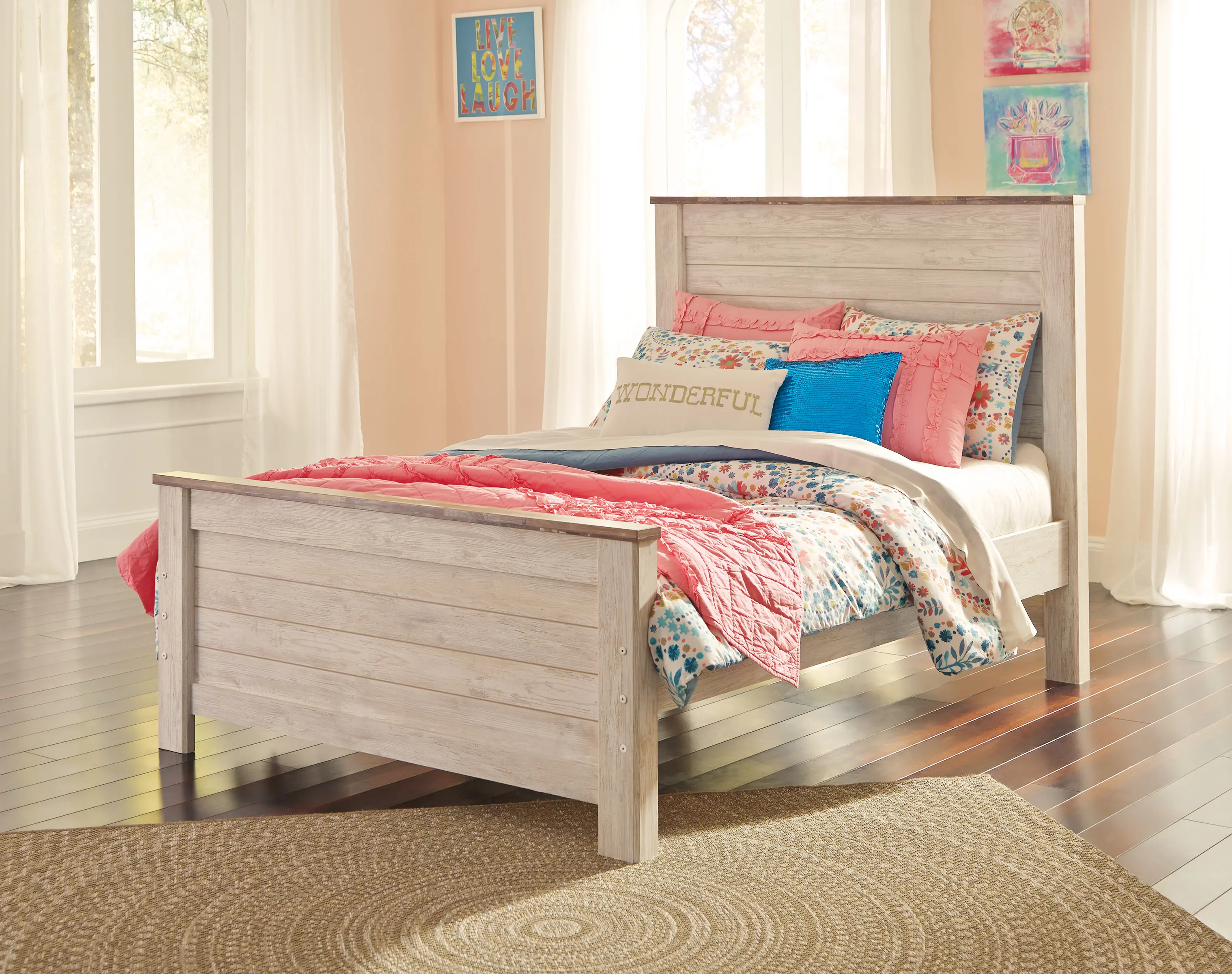 Millhaven Whitewash Full Bed-2