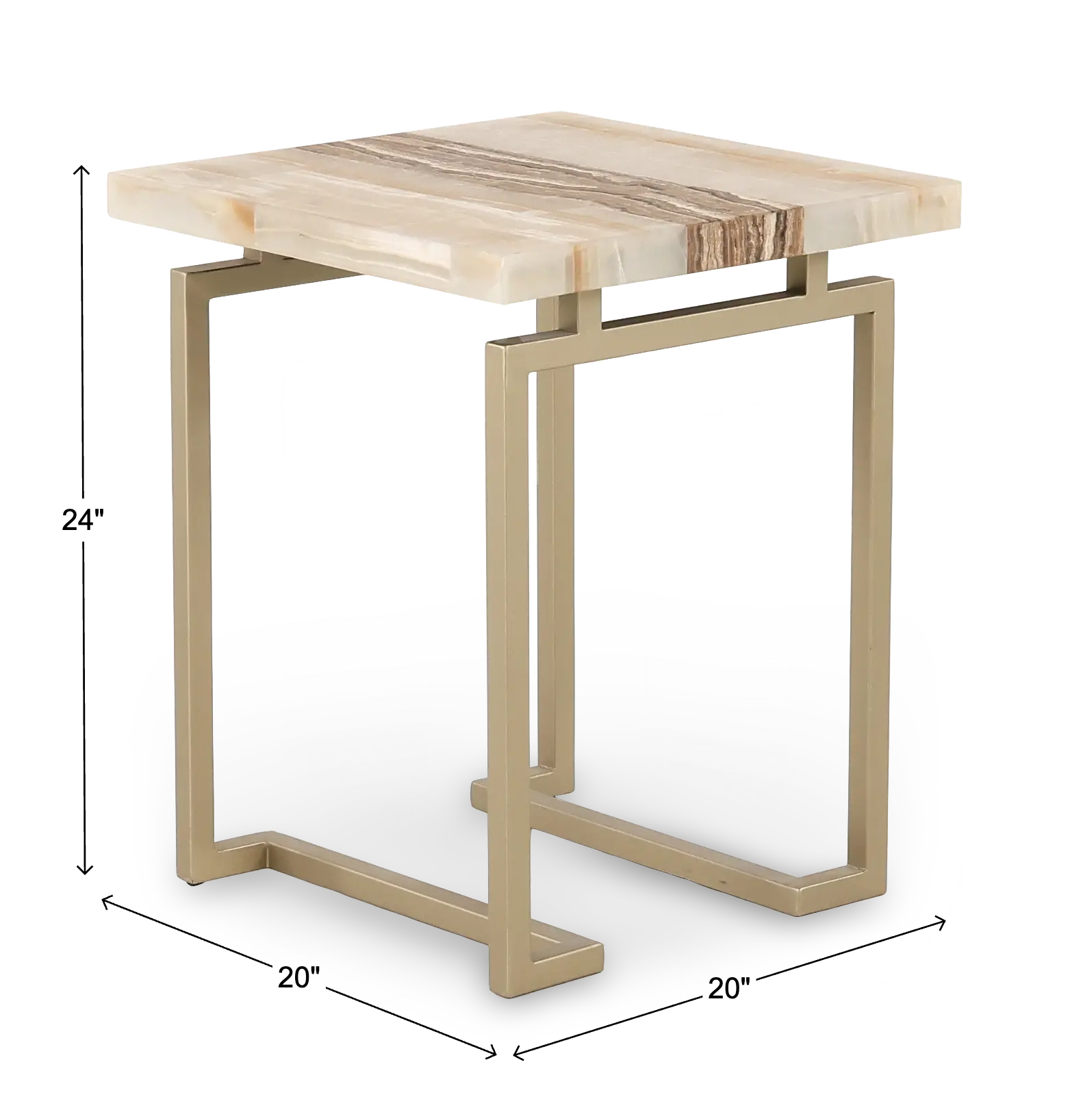 Spectrum Onyx and Gold End Table-3