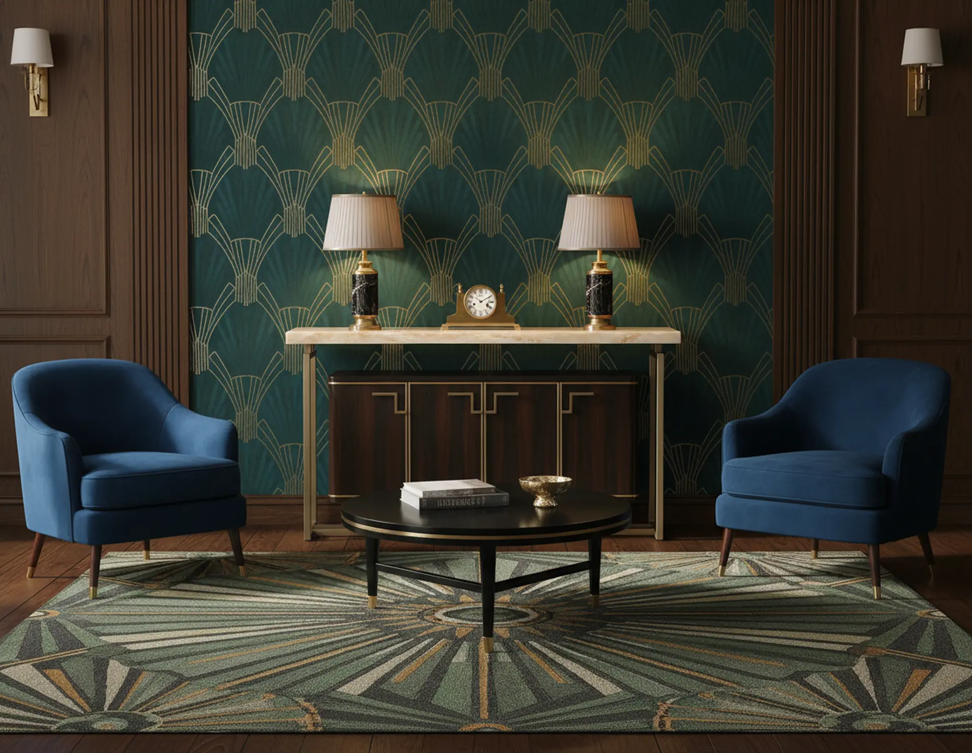 Spectrum Onyx and Gold Console Table-11