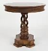 Solid Mango Hand Carved Pedestal Table - Global Archive