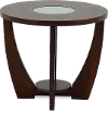 Rafael Brown Round End Table